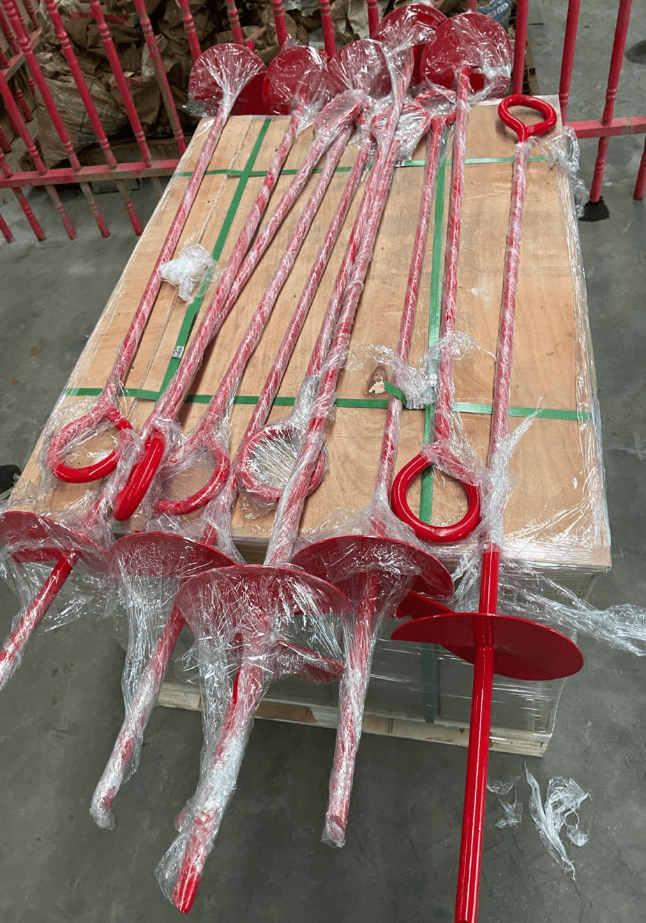 Painted Augers and Steel Anchors